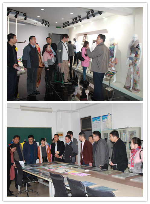 企业代表参观服装学院实训中心